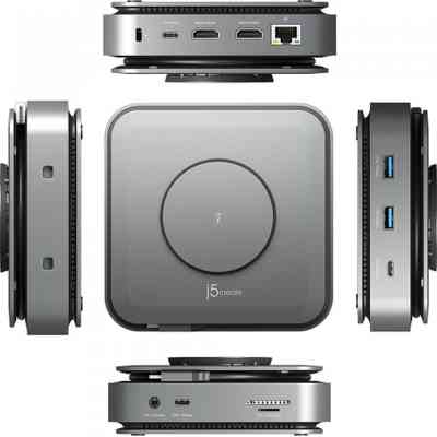 Порт-репликатор J5create Dock-Station USB-C 10-in-1 (HDMI/PD/USB-A/USB-C/LAN) (JCD3199-N) Винница
