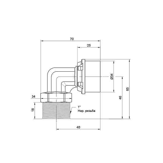 Куточок прес Icma 32х1" НР No404 Київ