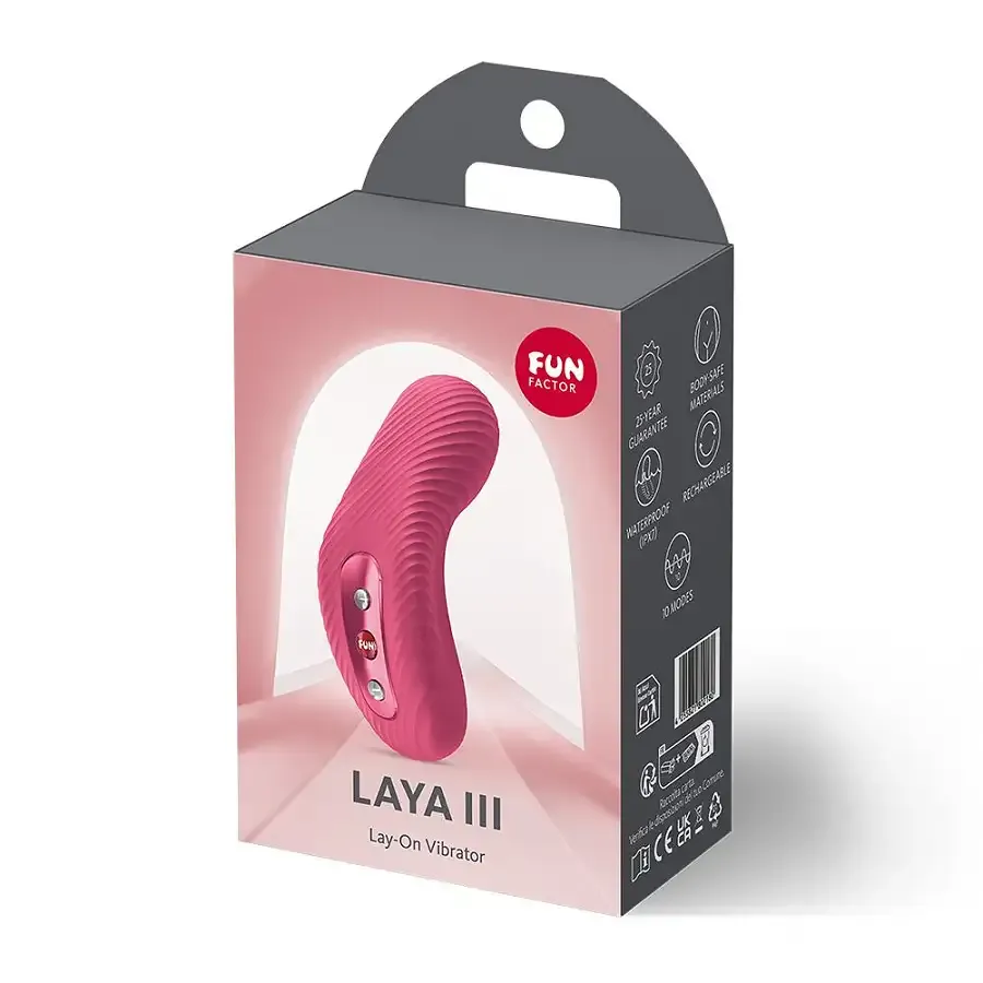 Накладний вібратор Fun Factory LAYA III Raspberry, ефект постукування пальцем Львів - фото 4
