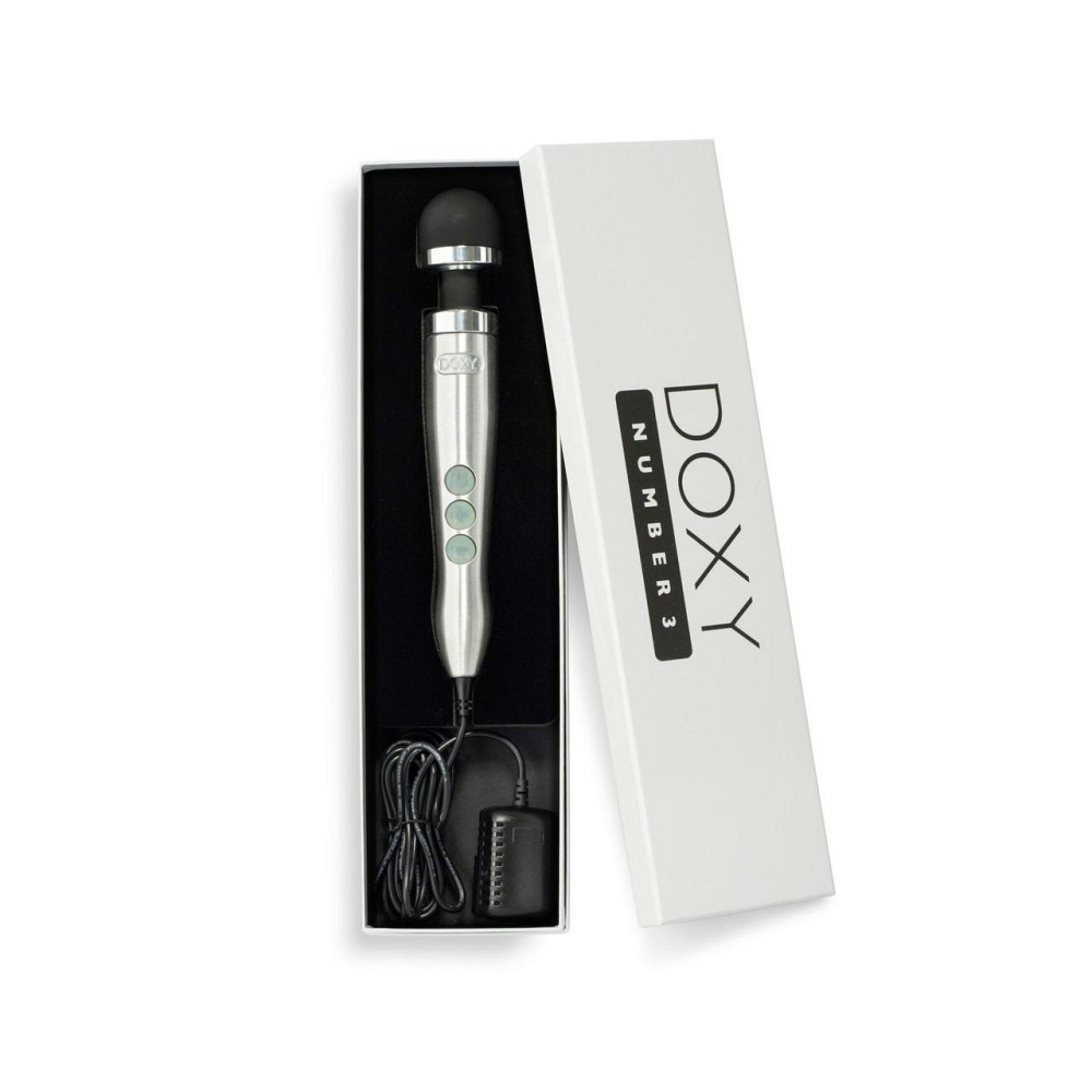 Вибромассажер DOXY Number 3 Silver, очень мощный, питание 220В, металлический корпус Sex Aura Киев - изображение 4
