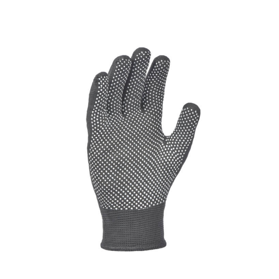 Рукавички 4413 трикотаж з мікрокрапкою ПВХ р.10(XL) клас 13 сірий ДКГ Житомир