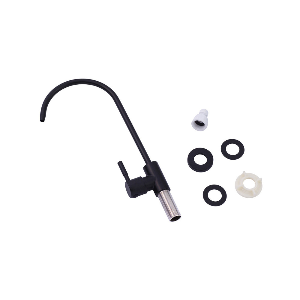 Кухонная мойка Kroner KRP Schwarze -75х46 SET7545NB PVD (3.0/0.8 мм) со смесителем, краном и дозатором, графит Киев - изображение 7