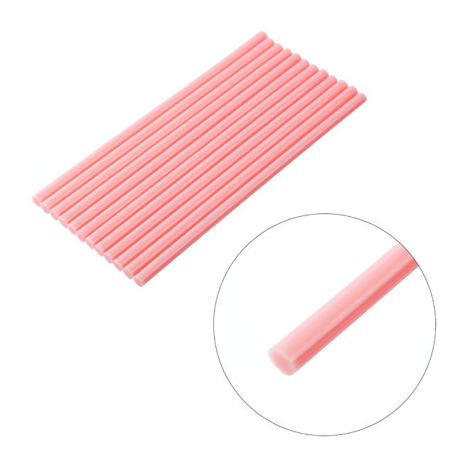 Комплект клейових стрижнів рожевих, 7,4×200 мм, 12 шт. INTERTOOL RT-1048 Київ - фото 3