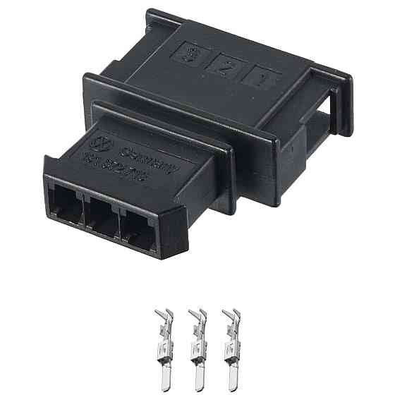 Разъем коннектор 3-кон., 191972713, 1-929597-1, TE Германия, Франция, Германия универс., Audi, Bugatti, Porsche, Seat, Skoda, VW Киев