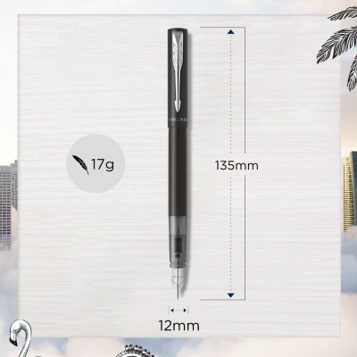 Ручка пір'яна Parker VECTOR 17 XL Metallic Black CT FP M (06 012) Вінниця - фото 5