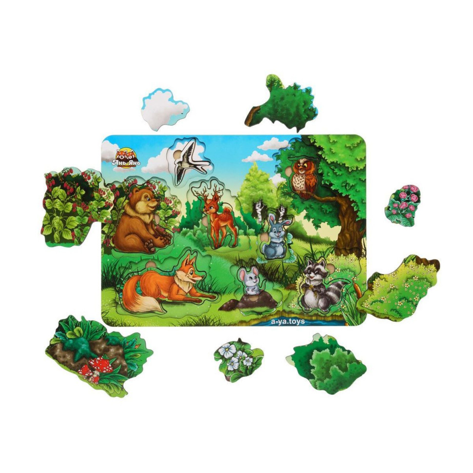 Деревянный сортер-пазл 