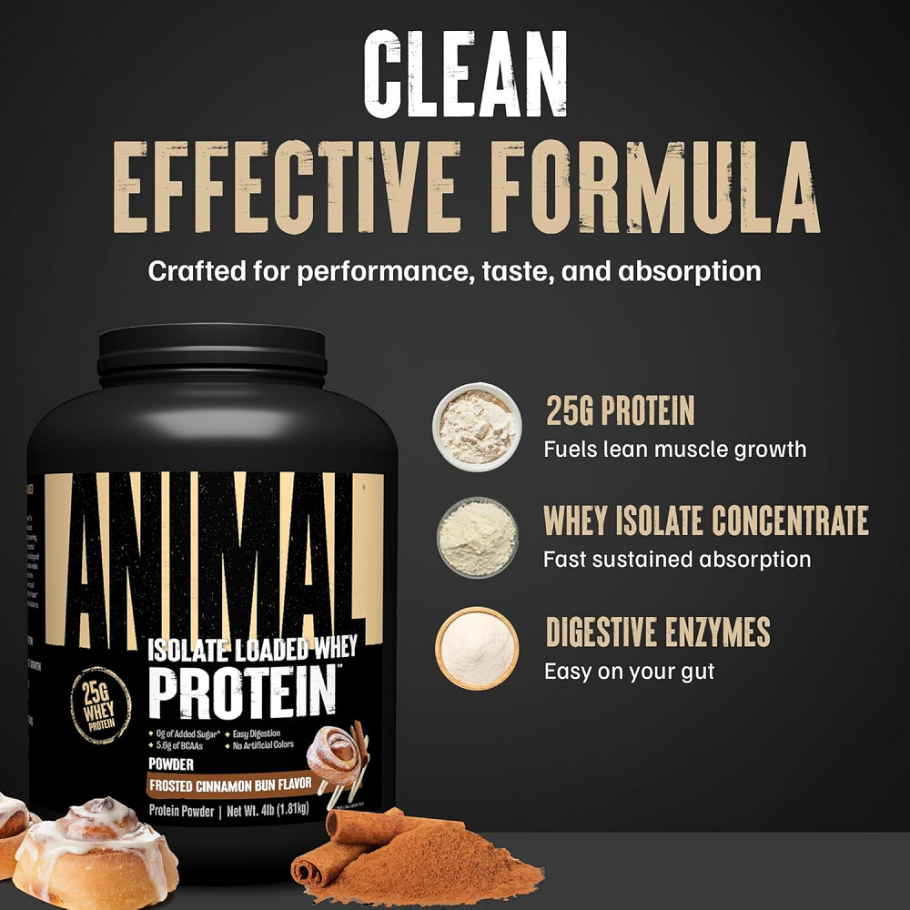 Протеїн Universal Nutrition Animal Whey 1800 г, Frost Cinnamon Луцьк - фото 3
