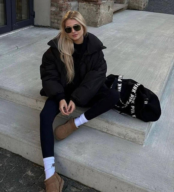 Жіночі базові лосини з високою посадкою рубчик Чорний, 46/48 Одеса - фото 5