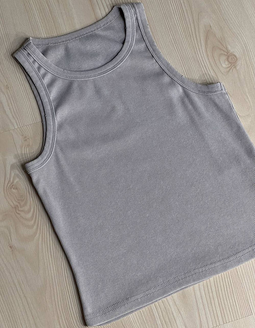 Майка жіноча A-N 2733 варена тай-дай у рубчик з порізаними швами, бежевий, one size Київ - фото 2