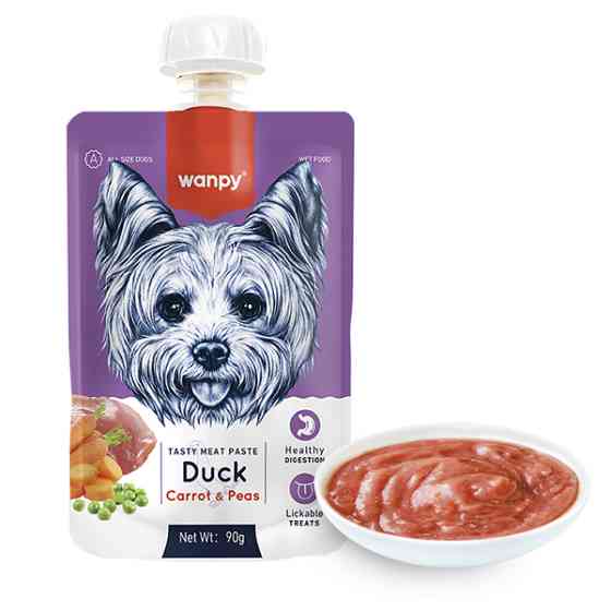 Wanpy Duck Carrot & Pea ВАНПИ КРЕМ-ПЮРЕ УТКА С МОРКОВЬЮ жидкий корм для собак Киев