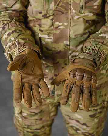 Зимові чоловічі тактичні рукавички Mechanix energy із захисними накладками койот Одеса