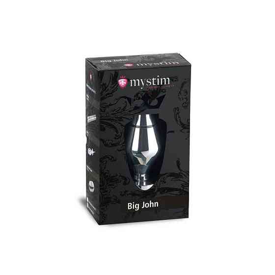 Металева анальна пробка Mystim Big John для електростимулятора, діаметр 6,5 см Sex Aura Київ