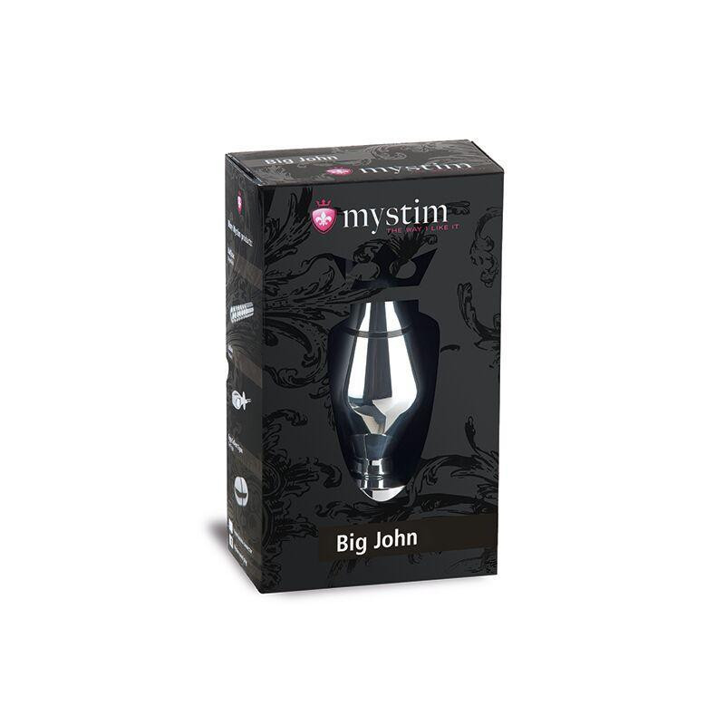 Металева анальна пробка Mystim Big John для електростимулятора, діаметр 6,5 см Sex Aura Київ - фото 6