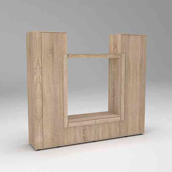 Стенка в гостиную под ТВ Эхо-4, Дуб Сонома, 2160х420х1850 Львов