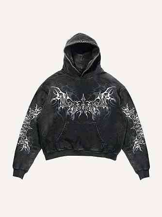 Худи, серая толстовка мужская, свитшот с принтом 2759194436 размер 48 Днепр