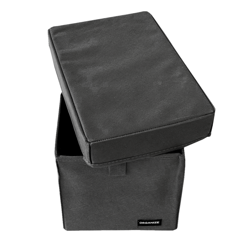 Щільний органайзер для зберігання речей із кришкою 30x19x19 см M HY-M-KR (Сірий) Суми - фото 1