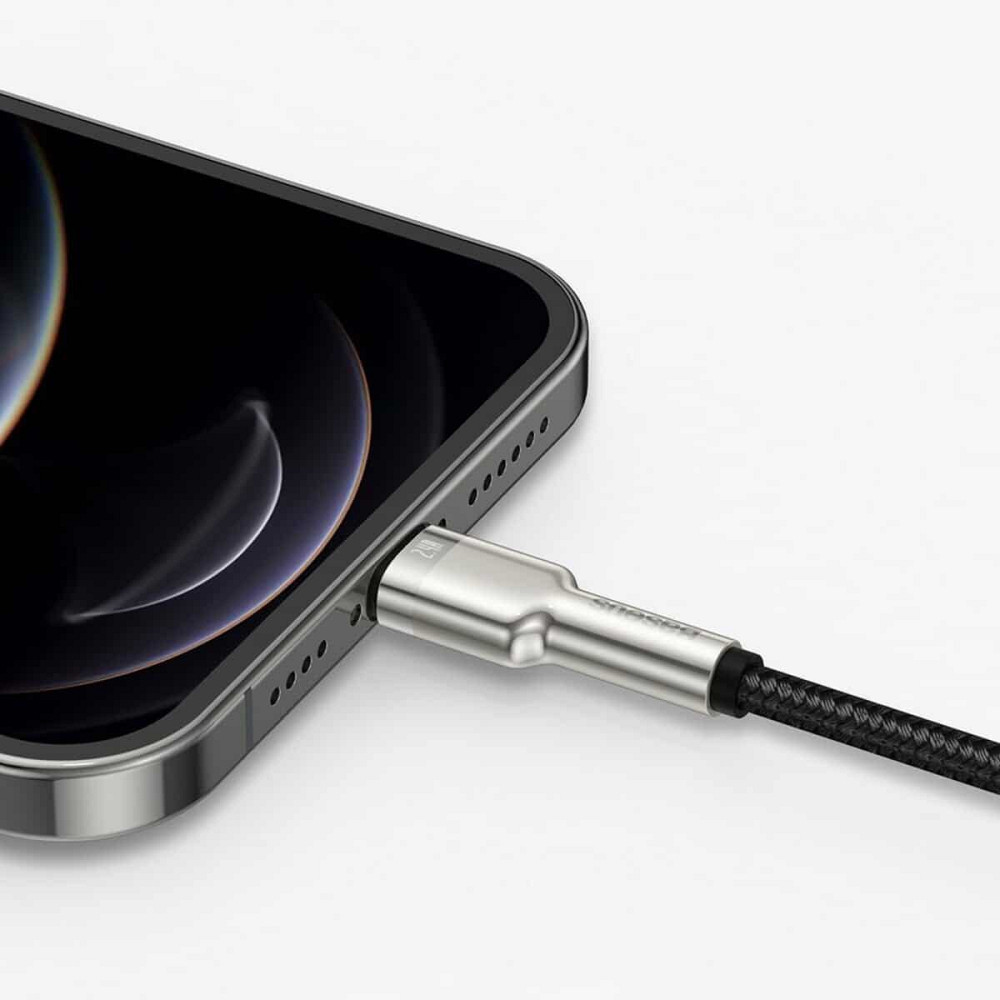 Кабель Baseus Cafule Series Metal Data Cable Type-C to iP PD 20W 1m Black Київ - фото 4