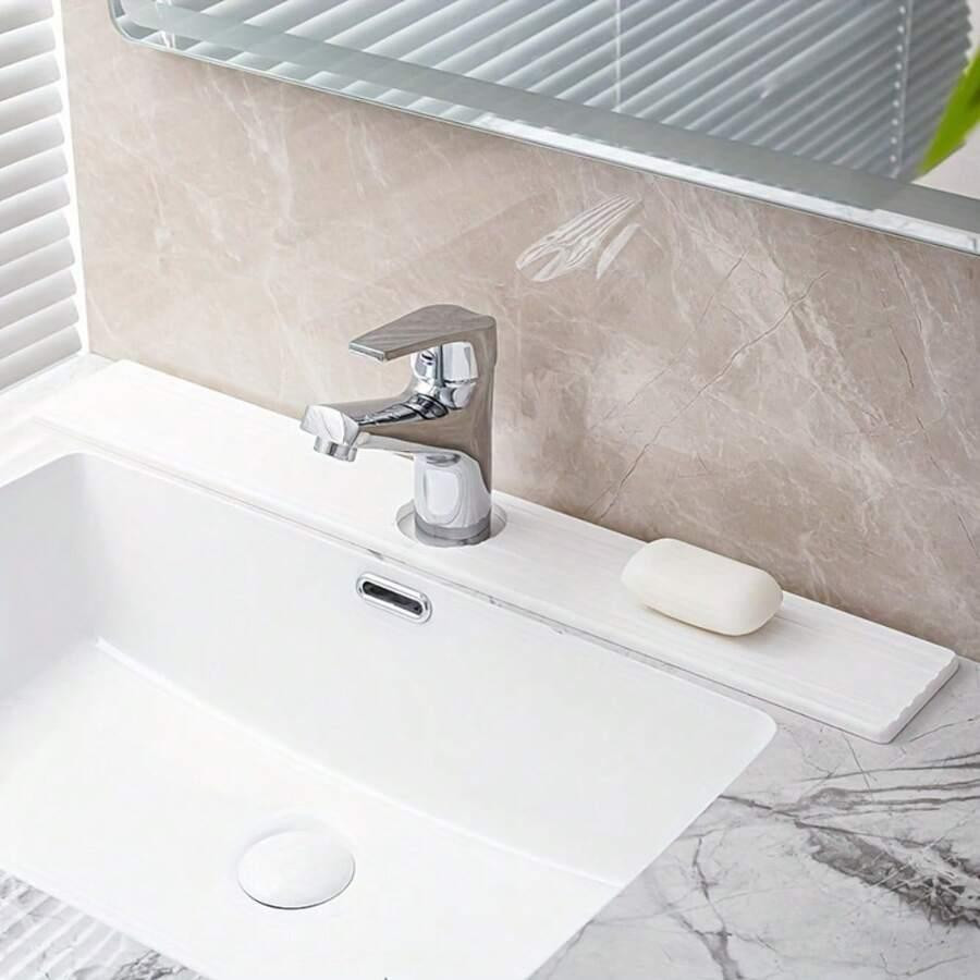 Коврик под смеситель,накладка в кухню или ванную комнату на раковину,каменный из диатомита,цвет белый Каменец-Подольский - изображение 5