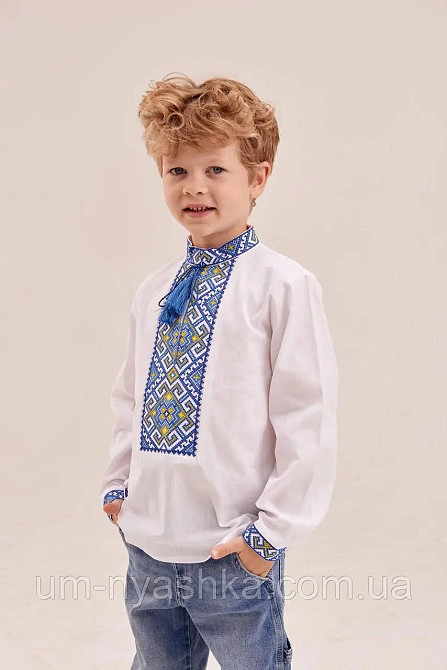 Вишиванка для хлопчика "Мирон" синьо-жовта Кривий Ріг - фото 4
