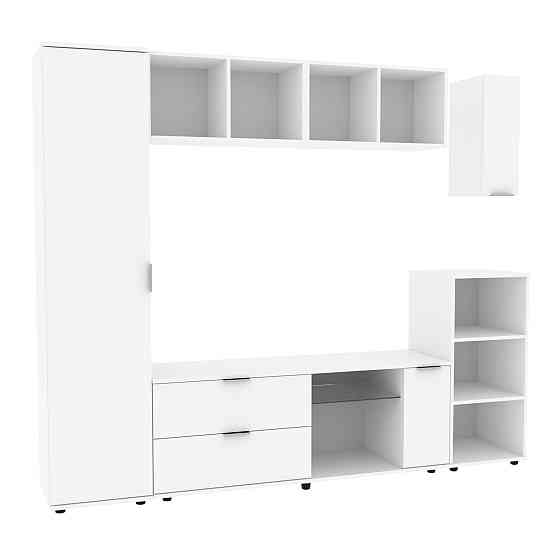 Стенка в гостиную Ketrin-1, Белый, 2240х425х1880 Львов