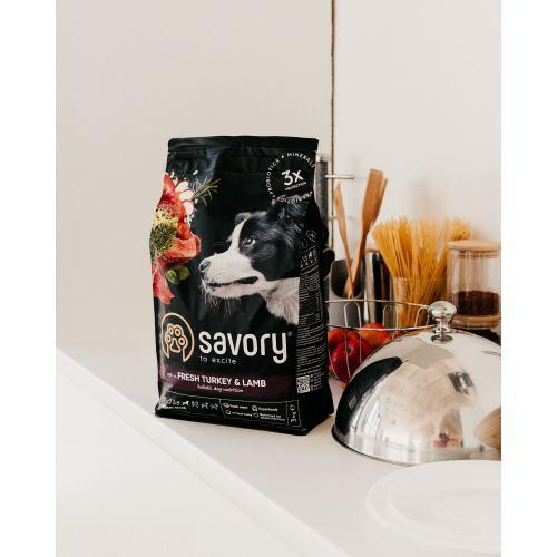 Сухий корм Savory Medium для собак середніх порід, зі свіжим ягням та індичкою, 3 кг Київ - фото 5