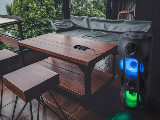 Портативна bluetooth колонка з підсвічуванням і караоке SVEN (PS-720) 80 Вт Нововолинськ - фото 10