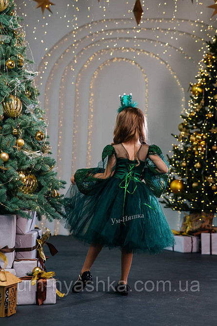 Зелене пишне плаття з рукавами 110-128 Кривий Ріг - фото 15