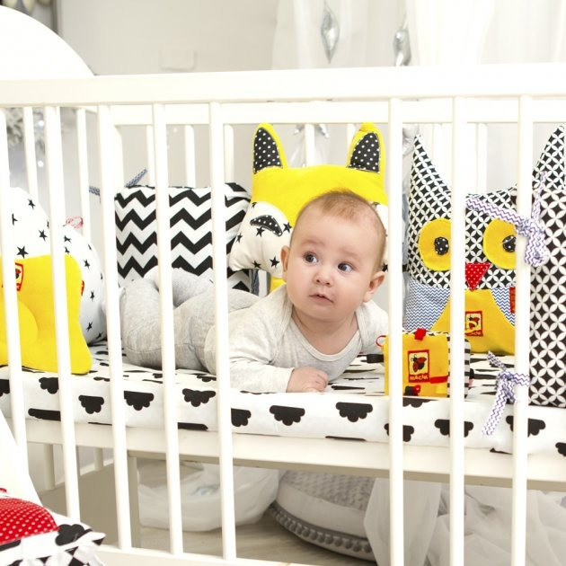 Підвіска-бортик для ліжечка "Подушка B&W" МС 110512-01 Вінниця - фото 4