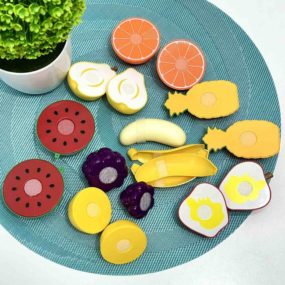 Набір продуктів WToys Кулінарна фантазія 25 елементів овочі та фрукти на липучках дошка для нарізки ніж (10265) Чернигов - изображение 5