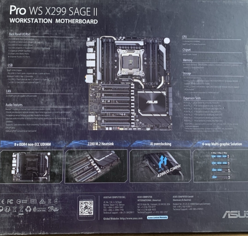 Материнська плата  Asus Pro WS X299 SAGE II Київ - фото 1