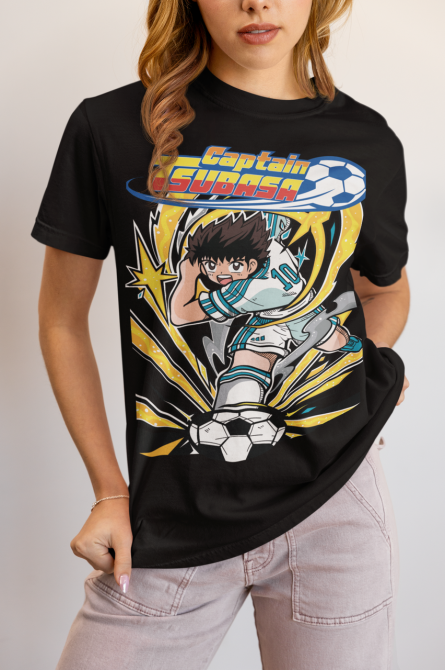 Футболка аниме Каптаин Тсубаса Соккер Манга оверсайз (S/M/L) Черний AnimeJ0711 Днепр - изображение 3