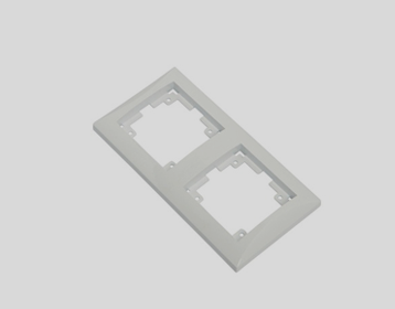 Подвійна рамка, горизонтальна (біла) Anestech Вінниця - фото 1