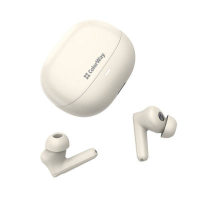 Наушники ColorWay Slim TWS-1 Earbuds Long Life Beige (CW-TWS1BE) Винница - изображение 3