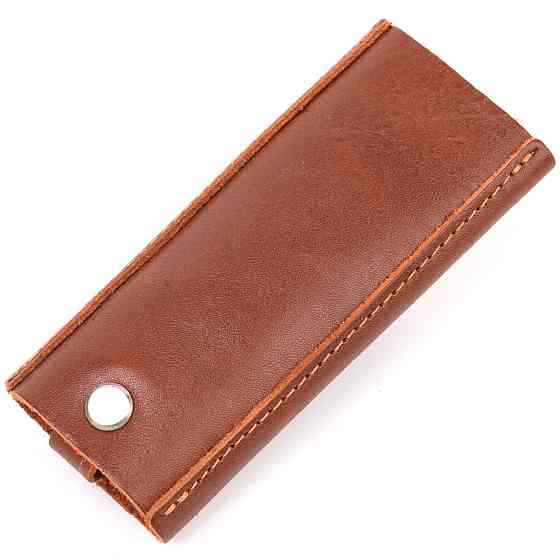 Чудова ключниця у глянцевій шкірі Серце GRANDE PELLE 16721 Світло-коричнева Київ