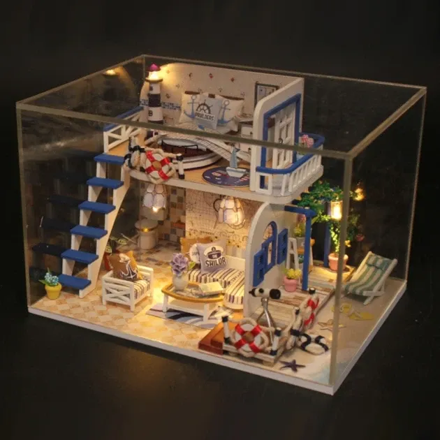 3D Румбокс DIYdollhouse Blue Coast «Будиночок біля моря» + Захисний купол M032Z Київ - фото 2