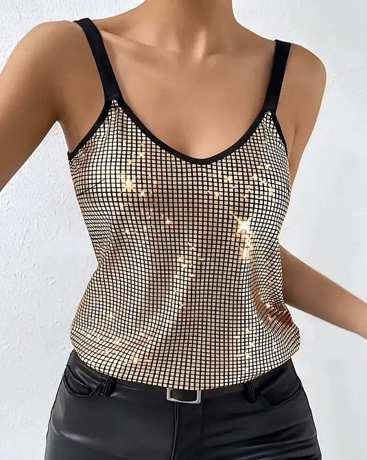 Топ жіночий золотистий №2 L Смела - изображение 2