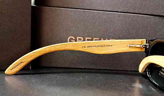 Сонцезахисні окуляри GREENTREEN унісекс з дерев'яними дужками дзеркальні Луцьк