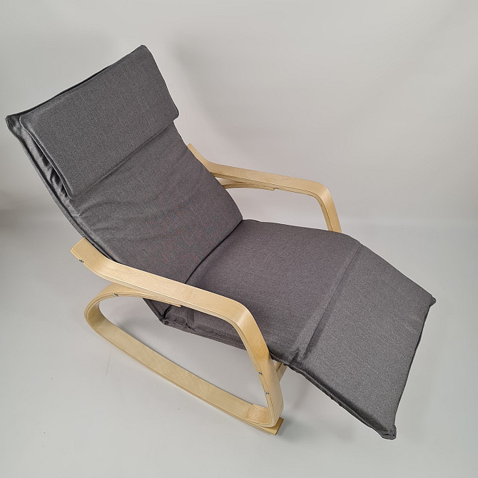 Крісло гойдалка з підставкою для ніг Avko ARC001 Natural Gray Київ - фото 5
