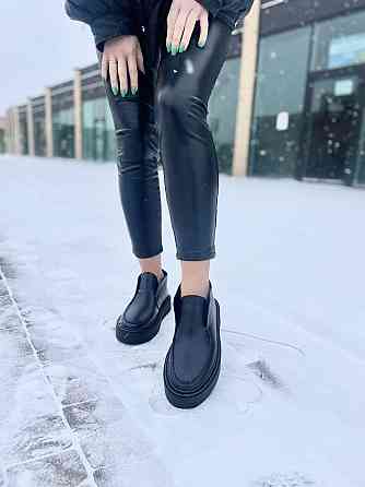 Черевики жіночі GREMMY чорні натуральна шкіра з хутром висота 8см (5333) 38р.39р.40р. Коломыя