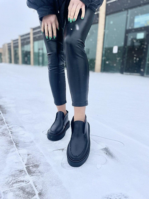 Черевики жіночі GREMMY чорні натуральна шкіра з хутром висота 8см (5333) 38р.39р.40р. Коломыя - изображение 4