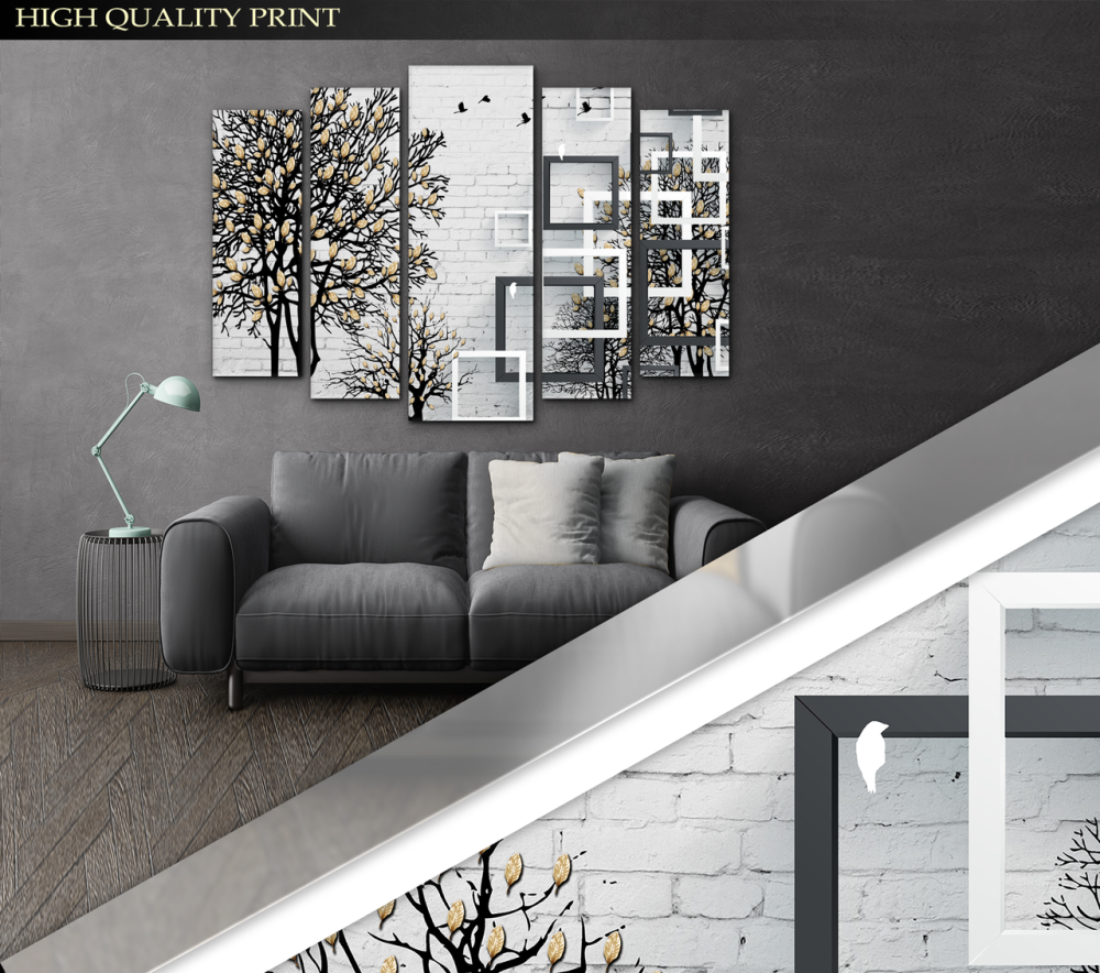 Модульная картина в гостиную / спальню Абстракция Деревья Art-429_5 ( 80х118см ) Киев - изображение 3