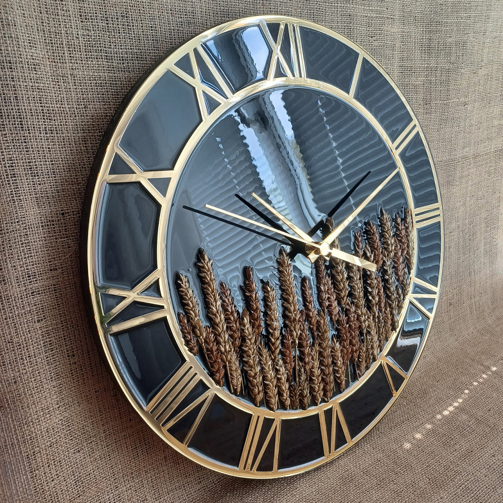 Годинник настінний 40 см з епоксидної смоли ручної роботи Дніпро - фото 7