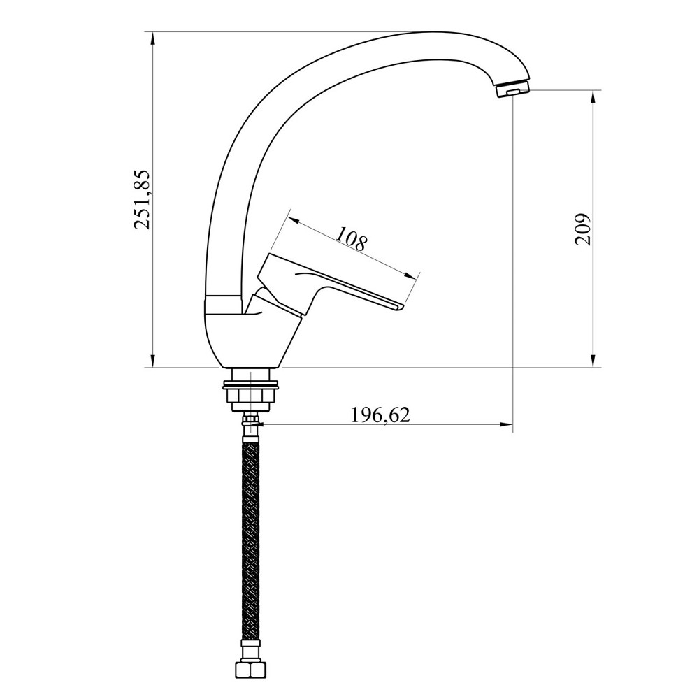 Смеситель для кухни DOMINO VITO DVO-203S Киев - изображение 5