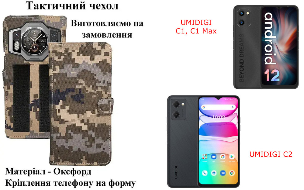 Тактический чехол для Samsung Galaxy M10 2019, Galaxy M11 2019, крепится к снаряжению на липучке Киев - изображение 1