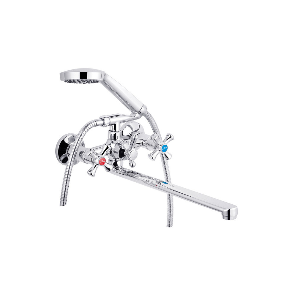 Змішувач для ванни Kroner KRM Rhein - C072 з душовим гарнітуром, хром Київ - фото 1