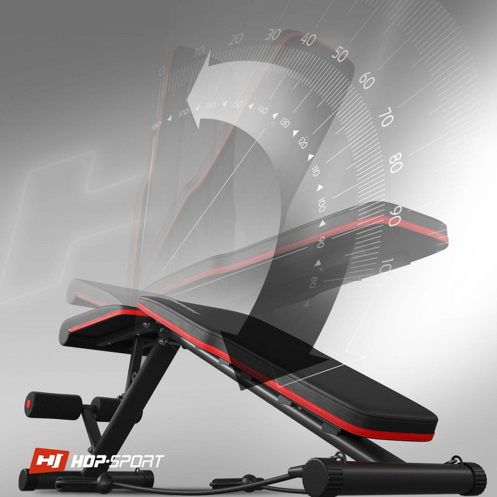 Тренировочная скамья для дома и спортзала регулируемая с эспандерами Спортивная скамья для тренировок HS-2030 Киев - изображение 10