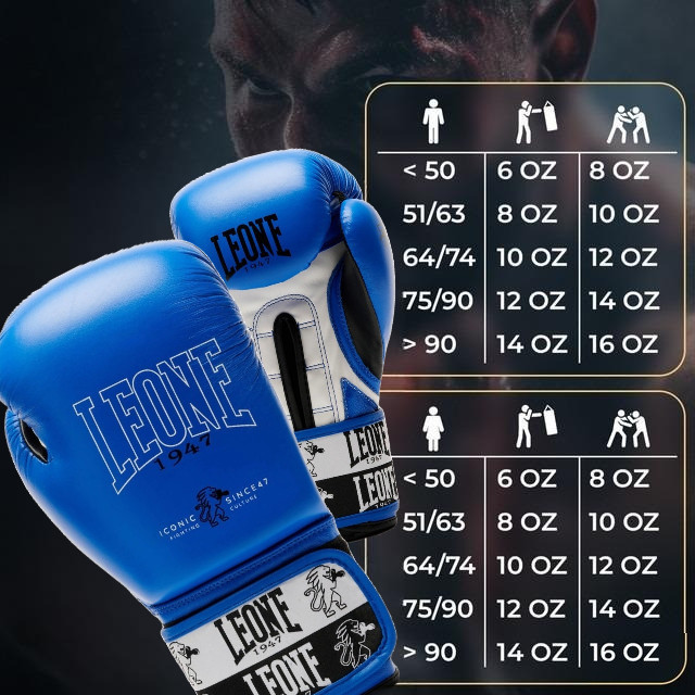 Боксерські рукавиці Leone GN208 ICONIC Blue 16 унцій (бинти 4 м. в комплекті) Кам'янське - фото 10