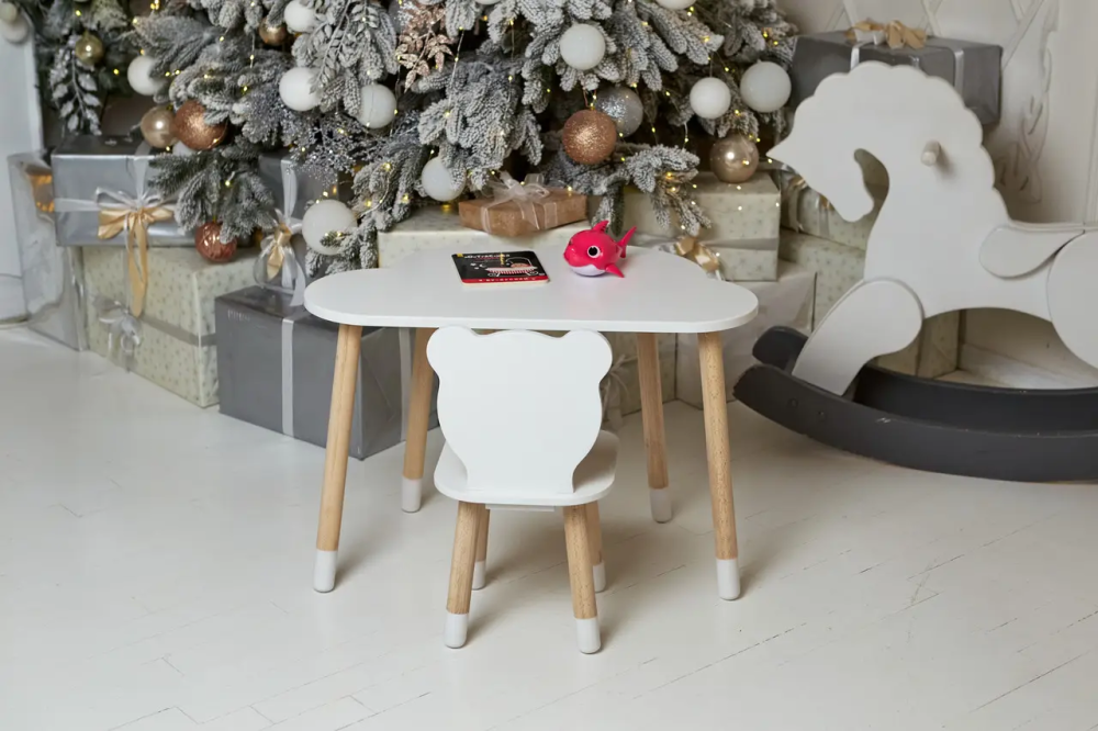 Детский столик Облачко и стульчик Мишка белый Винница - изображение 7