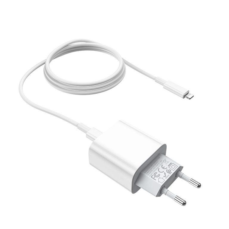 Мережевий зарядний пристрій HOCO C76A Plus Speed source PD20W charger set, колір білий 6931474746924 Одеса - фото 3