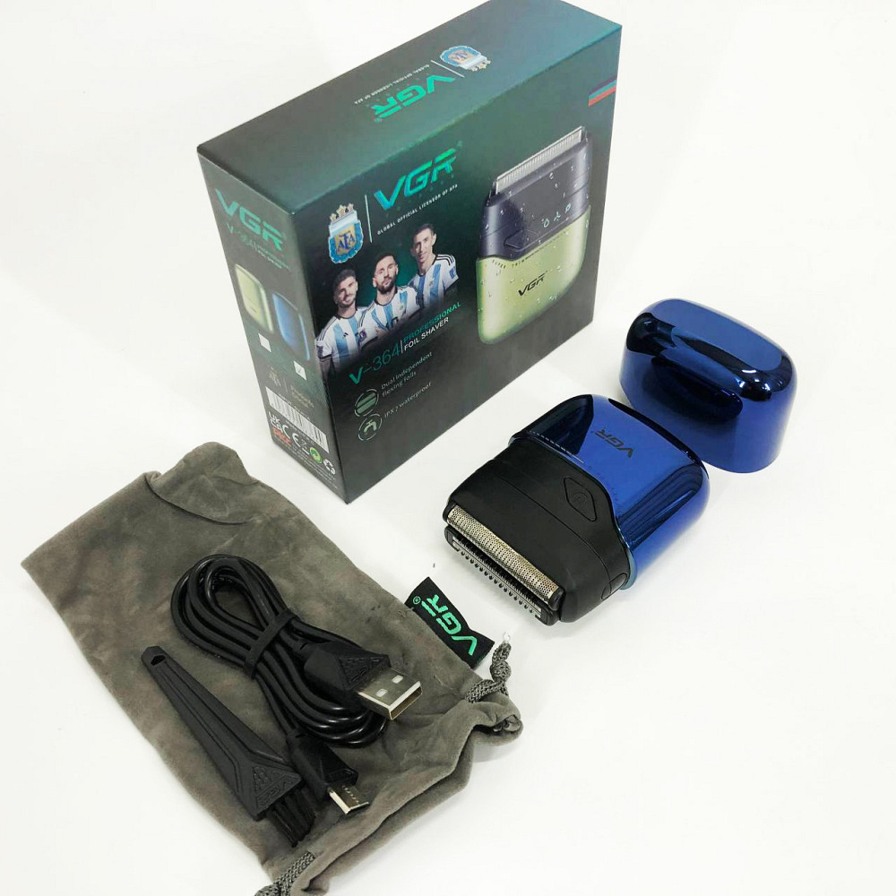 Компактна електробритва чоловіча VGR V-364, Портативна електробритва для бороди, Бритви акумуляторні CG-50 Львів - фото 6